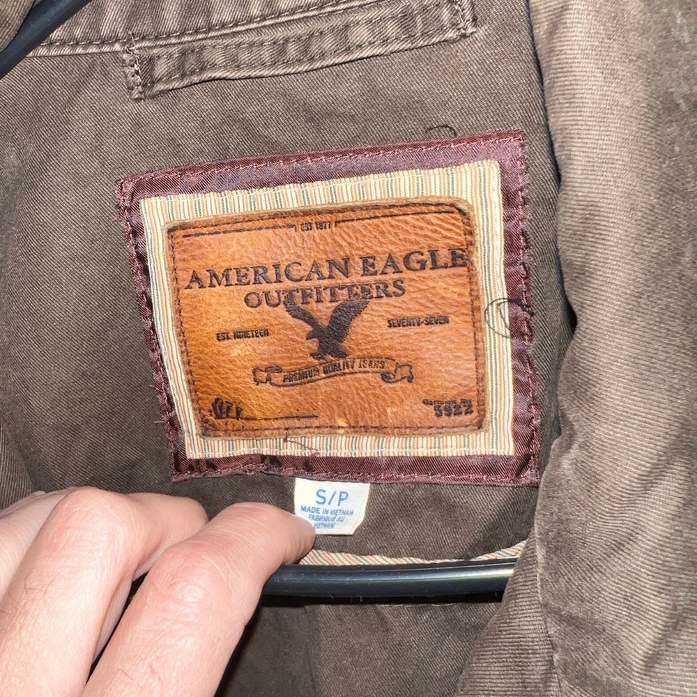 American Eagle Outfitters Brown Military Jacket Size Small - Picture 2 of 3